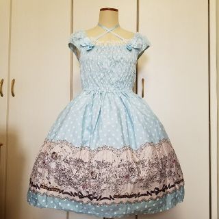 アンジェリックプリティー(Angelic Pretty)のアリス柄　ドット　JSK  ロリィタ(ひざ丈ワンピース)