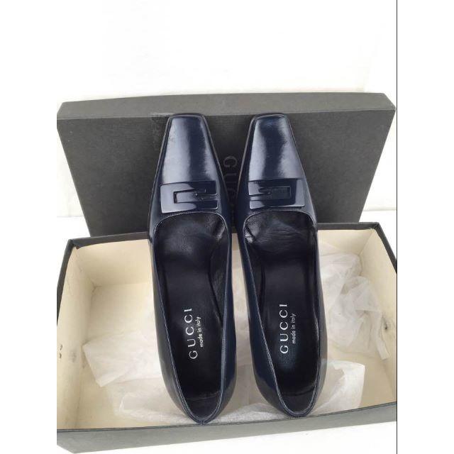 Gucci(グッチ)のGUCCI グッチ 35C レザー 黒 靴 レディース 美品 パンプス レディースの靴/シューズ(ハイヒール/パンプス)の商品写真