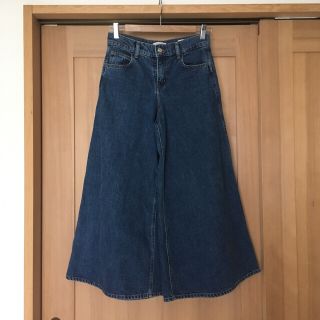 ザラ(ZARA)のZARA ワイドデニム ガウチョ(バギーパンツ)