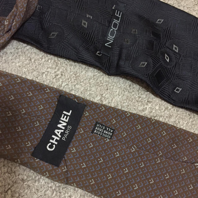 CHANEL - 本物シャネルCHANELとニコルNICOLEのブランドネクタイ2点の