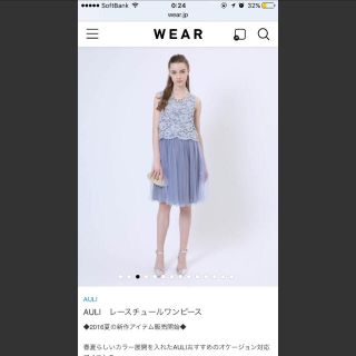 ザラ(ZARA)のAULI レースチュールワンピース 結婚式  2次会 パーティドレス(ミディアムドレス)