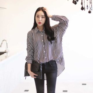 ディーホリック(dholic)のblack stripe shirt(シャツ/ブラウス(長袖/七分))