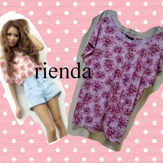 rienda(リエンダ)のrienda flower Tｼｬﾂ レディースのトップス(Tシャツ(半袖/袖なし))の商品写真