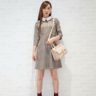 タグ付き新品♡アンクルチェックエンブロイダリーワンピース