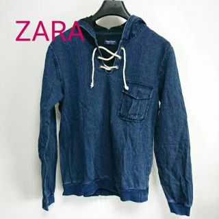 ザラ(ZARA)のZARA☆デニムパーカー☆美品☆Mサイズ(パーカー)