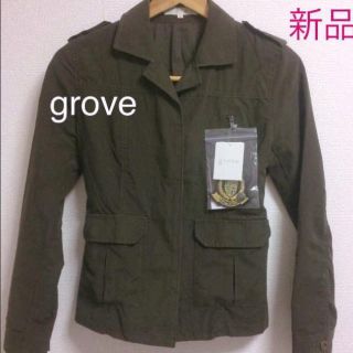 グローブ(grove)の【新品 ★タグ付き】groveグローブ ミリタリージャケット ★ ジャケット (ミリタリージャケット)