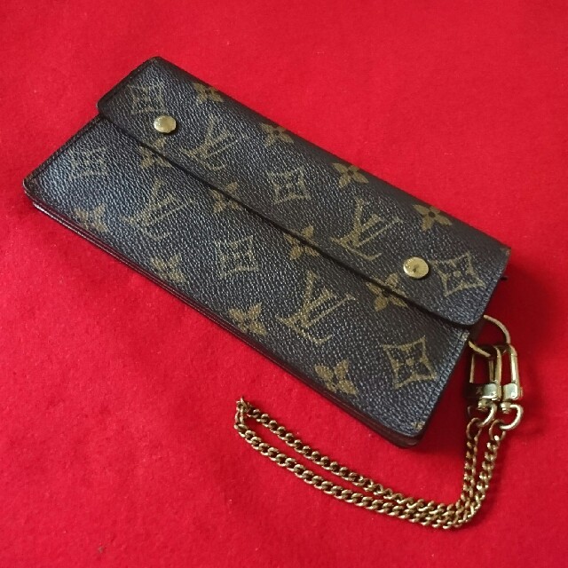 魅力的な LV ルイヴィトン LOUIS アコルディオン チェーン付ウォレット