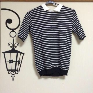 ザラ(ZARA)のZARA 襟付きボーダーニット SALE(Tシャツ(半袖/袖なし))