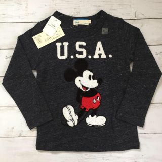 ディズニー(Disney)のタグ付き新品未使用 mickeyロングTシャツ(Tシャツ/カットソー)