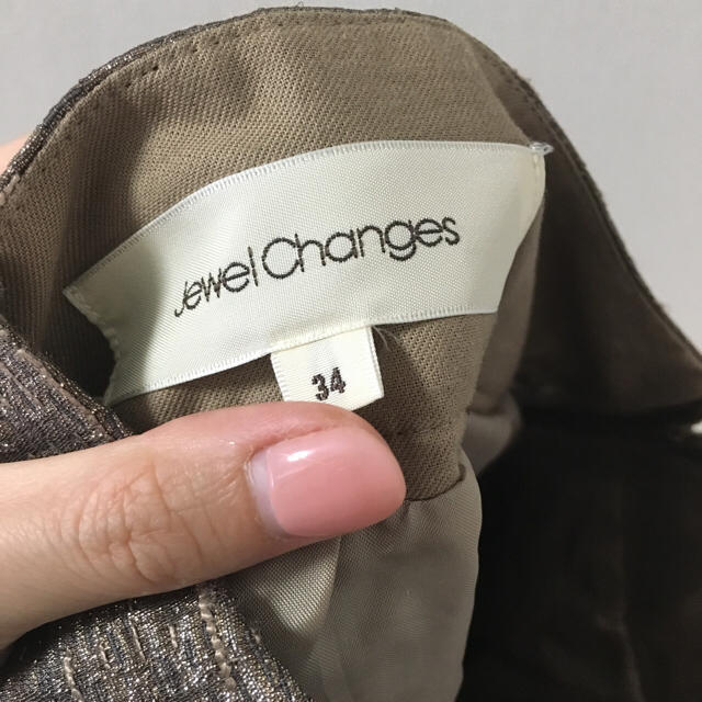Jewel Changes(ジュエルチェンジズ)のJewel Chengesラメスカート レディースのスカート(ひざ丈スカート)の商品写真