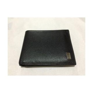 ダンヒル(Dunhill)のdunhillブラックレザー小銭入れ付メンズ二つ折り財布ウォレット(折り財布)