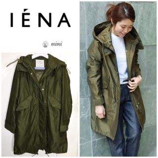 イエナ(IENA)の美品❣️IENA カーキ 38 スーピマコットンモッズコート(モッズコート)