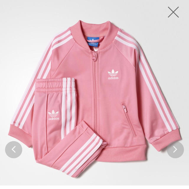 新品(L)★アディダス adidas ピンクジャージ上下セット/セットアップ