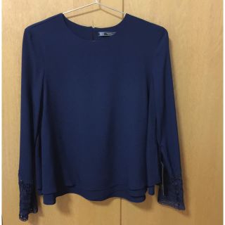 ザラ(ZARA)のルン様専用 ZARA 新品・未使用 ネイビー カットソー xs(カットソー(長袖/七分))