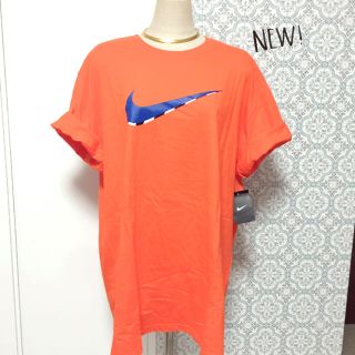 ナイキ(NIKE)の【NIKE】ネオンオレンジロゴTシャツ☆新品XLサイズ(Tシャツ/カットソー(半袖/袖なし))